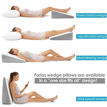 Load image into Gallery viewer, Forias Wedge Pillow for Sleeping 7.5" Bed Wedge Pillow for After Surgery Triangle Pillow Wedge for Acid Reflux Gerd Snoring Bed Elevation, Air Layer Wedge Cover | Memory Foam Top-Only One Wedge Pillow