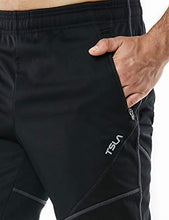 Load image into Gallery viewer, TSLA Men's Windproof Cycling Thermal Fleece Winter Pants Running Hiking Cold Active Bottoms Sweats, Cycling Windpants(ykb01) - Black & Grey, X-Large (Waist 35.5-38 Inch)