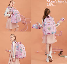 Load image into Gallery viewer, Windtook Kids School Backpack for Girls Elementary Student Bags with Insulated Lunch Bag Pencil Case 3 in 1 Bookbags