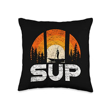 Load image into Gallery viewer, Sailboat Boating Rod Fishermen Bait Lure Lake Rive Stand Up Paddle Board SUP Ride Boat Sail Fishing Fisherman Throw Pillow, 16x16, Multicolor