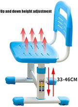 Load image into Gallery viewer, FASFSAF 2020 Upgrade Kids Desk and Chair Set, Height Adjustable Kids Table and Chair Set, Home School Use Anti-Reflective Children Study Table with LED Light/Reading Board/Pull-Out Drawer,Blue