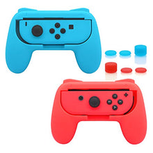 Load image into Gallery viewer, FastSnail Grips Compatible with Nintendo Switch Joy-Con, Wear-Resistant Handle Kit Compatible with Switch Joy Cons Controllers, 2 Pack (Blue and Red)