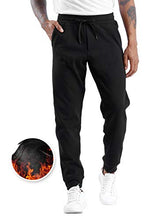 Load image into Gallery viewer, THE GYM PEOPLE Men's Fleece Joggers Pants with Deep Pockets Athletic Loose-fit Sweatpants for Workout, Running, Training (Small, Fleece Lined-Black)