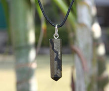 Load image into Gallery viewer, Raw Pyrite Crystal Pendant Necklace – For Action Vitality Willpower Confidence Persistence Creativity Protection - Authentic Stone on Adjustable Length Cord - Real Gemstone Chakra Healing Charm