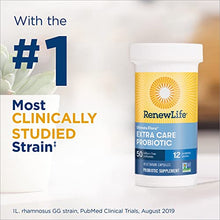Load image into Gallery viewer, Renew Life Adult Probiotics 50 Billion CFU Guaranteed, 12 Strains, For Men & Women, Shelf Stable, Gluten Dairy & Soy Free, 30 Capsules, Ultimate Flora Extra Care- 60 Day Money Back Guarantee