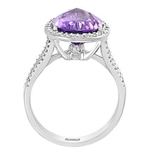 Load image into Gallery viewer, Effy 14K White Gold Amethyst and Diamond Ring, 6.04 TCW