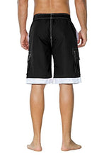 Load image into Gallery viewer, Nonwe Men's Swimwear Quick Dry Striped Beach Shorts Striped Yellow 36