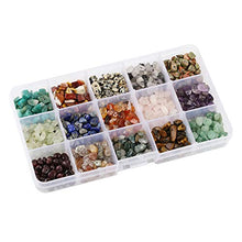 Load image into Gallery viewer, 15 Different Type Gemstone Chip Bead Crystal Quartz Stone Irregular Shaped Loose Beads Crushed Chunked Crystal Pieces for DIY Bracelet Necklace Making