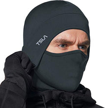 Load image into Gallery viewer, TSLA Men and Women Thermal Fleece Skull Cap, Winter Ski Cycling Under Helmet Liner, Running Beanie Hat, Skull Cap with Mask Charcoal, One Size
