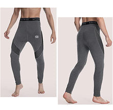 Load image into Gallery viewer, MEETWEE Thermal Pants for Men, Winter Base Layer Long Johns Compression Tights Wintergear Cold Weather for Heat Retention (Grey+Blue, Large)