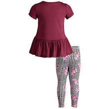 Load image into Gallery viewer, Disney Minnie Mouse Toddler Girls Ruffle Tunic Shirt & Legging Set (Red, 2T)