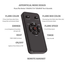 Load image into Gallery viewer, R.W.FLAME 39" Electric Fireplace Insert,Freestanding & Recessed Electric Stove Heater,Touch Screen,Remote Control,750W-1500W with Timer & Colorful Flame Option