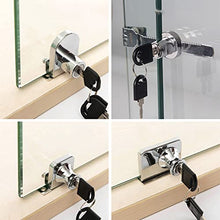 Load image into Gallery viewer, Showcase Window Key Lock, Cabinet & Furniture Locks,Showcase Lock Ratchet Lock , Sliding Glass Door Lock,Display Case Lock, Keyed Alike Showcase Display - 2 Pack