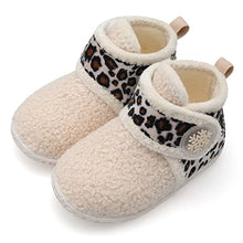 Load image into Gallery viewer, Newborn Infant Baby Girl Boy Cotton Booties Stay On Sock Slippers Soft Bedroom Shoes Ankle Boots With Grippers Toddler Crib Warm Shoe 18-24Months