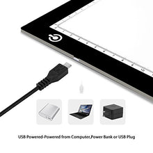 Load image into Gallery viewer, LITENERGY Portable A4 Tracing LED Copy Board Light Box, Ultra-Thin Adjustable USB Power Artcraft LED Trace Light Pad for Tattoo Drawing, Streaming, Sketching, Animation, Stenciling