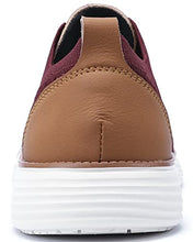 Load image into Gallery viewer, VILOCY Men's Casual Dress Sneakers Oxfords Business Shoes Lace Up Lightweight Comfortable Breathable Walking Knit Mesh Fashion Sneakers Tennis Wine Red,US11.5 EU45