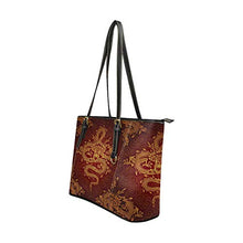 Load image into Gallery viewer, Women's Leather Handbags Shoulder Tote, Chinese Dragons, Top Handles Bag Purse for School Travel