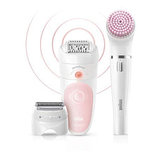 Load image into Gallery viewer, Braun Epilator Silk-épil 5 5-895, Hair Removal for Women, Shaver & Trimmer, Rechargeable, Cordless, Wet & Dry, Cleansing Brush, Beauty Kit & 5 extras