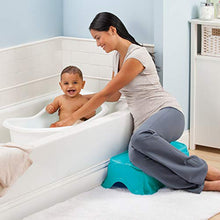 Load image into Gallery viewer, Summer Comfort Height Bath Tub – Elevated and Spacious Baby Bathtub with Newborn Bath Support – Extended Use Features Include Stand-Alone Kneeler and Stepstool