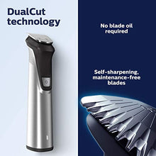 Load image into Gallery viewer, Philips Norelco Multigroomer All-in-One Trimmer Series 7000, 23 Piece Mens Grooming Kit, Trimmer for Beard, Head, Body, and Face, NO BLADE OIL NEEDED, MG7750/49