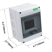 Load image into Gallery viewer, smseace Circuit Breaker Box Distribution Protection Box, ABS Plastic Transparent Cover Waterproof Distribution Box IP65, for Indoor Wall Circuit Breaker (5 Way )