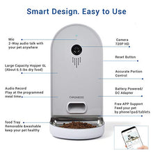 Load image into Gallery viewer, DOGNESS Automatic WiFi Dog/Cat Smart Camera Feeder - 6.5Lbs Large Capacity App Control Food Dispenser with WiFi, Portion Control, Voice Recording, Camera, Timer Programmable (Grey)