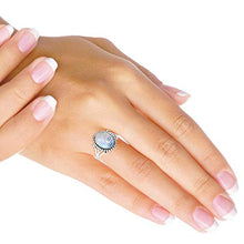 Load image into Gallery viewer, Rainbow Moonstone Ring 925 Sterling Silver Handmade Jewelry Size 9