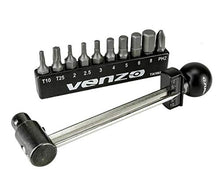 Load image into Gallery viewer, Venzo 1/4 Inch Driver Beam Torque Wrench Set - 2 to 10 Nm - Small Adjustable - Great Maintenance Tool for MTB, Mountain, Road Bike & Motorcycle - All Bits are Included As a Kit - Bicycle Carbon Parts