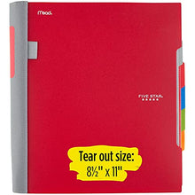 Load image into Gallery viewer, Five Star Advance Spiral Notebook, 5 Subject, College Ruled Paper, 200 Sheets, 11 x 8-1/2 inches, Green (73148)