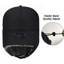 Load image into Gallery viewer, Outdoor Cycling Cold-Proof Ear Warm Cap Thickened Ear Winter Warmer Hat (Black)