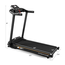 Load image into Gallery viewer, Fitnessclub Folding Electric Treadmill Power Motorised Running Machine with LCD Display, Hand Grip Pulse Sensor,Tablet Holder (Standard Version)