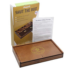 Load image into Gallery viewer, Juegoal Shut The Box Wooden Board Dice Game with 12 Numbers and Lid for Kids Adults Families, 2 Players and Up