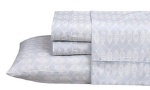 Load image into Gallery viewer, Elegant Comfort Ultra-Soft Double Brushed 4-Piece Microfiber Sheet Set. Beautiful Tropical Patterns, and Vibrant Solid Colors, Luxury, All-Season Bed Sheet Set - Blue Fish, Queen