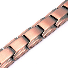 Load image into Gallery viewer, MagnetRX® Pure Copper Magnetic Therapy Bracelet - Arthritis Pain Relief & Carpal Tunnel Magnetic Copper Bracelets for Men - Adjustable Length with Sizing Tool (Leo Style)