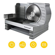 Load image into Gallery viewer, Meat Slicer, Electric Deli Food Slicer with Removable Stainless Steel Blade, Food Pusher, Adjustable Thickness Slicer Machine Precisely for Cheese Bread Fruit, Safe for Household Commercial Use