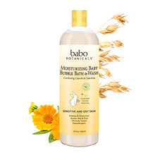 Load image into Gallery viewer, Babo Botanicals Moisturizing Baby 2-in-1 Bubble Bath & Wash with Natural Oatmilk and Organic Calendula, Oatmilk & Calendula 15 Fl Oz Oatmilk Calendula