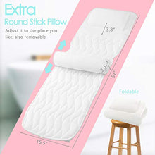 Load image into Gallery viewer, Bath Pillow Full Body, Adjustable Stick Pillow for Waist Support, Head Neck Shoulder Back Rest 11 Suction Cups 3D Mesh Washable