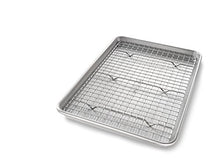 Load image into Gallery viewer, USA Pan Jelly Roll Baking Pan and Bakeable Nonstick Cooling Rack, Metal