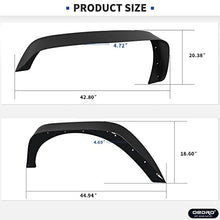 Load image into Gallery viewer, OEDRO Flat Front & Rear Fender Flares Compatible with 2007-2018 Jeep Wrangler JK & JKU Unlimited, 4 PCS Off-Road Steel Liner Set