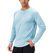 Load image into Gallery viewer, NAVISKIN Men's Sun Protection UPF 50+ UV Outdoor Long Sleeve Shirts Powder Blue Size M