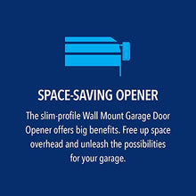 Load image into Gallery viewer, Chamberlain RJO20 Direct Drive Wall Mounted Space Saving Garage Door Opener, One Size, Black