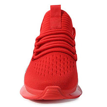 Load image into Gallery viewer, kokib Men's Walking Running Casual Shoes Mesh Athletic Sports Slip On Fashion Sneakers Lightweight Breathable All Red