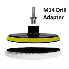 Load image into Gallery viewer, IPELY 6 Pcs 6 Inch Wool Polishing Buffing Pad Polishing Buffing Wheel for Drill Buffer Attachment with M14 Drill Adapter