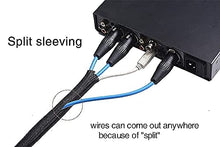 Load image into Gallery viewer, Alex Tech 10ft - 1/2 inch Split Sleeving and 100ft - 1/4 inch Expandable Sleeving Black