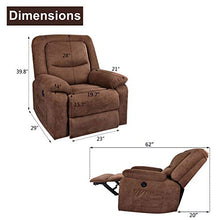 Load image into Gallery viewer, RELAXIXI Power Recliner Chair with Massage, Heat and USB Charge Port - Electric Recliner for Elderly - Soft Fabric Sofa for Home, Living Room