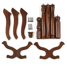 Load image into Gallery viewer, VASAGLE Coat Rack Free Standing with 11 Hooks, Wooden Hall Tree Coat Hat Tree Coat Holder with Solid Rubberwood Base for Coat, Hat, Clothes, Scarves, Handbags, Umbrella, Dark Walnut URCR05WN