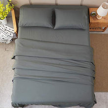 Load image into Gallery viewer, Sonoro Kate Bed Sheet Set Super Soft Microfiber 1800 Thread Count Luxury Egyptian Sheets 16-Inch Deep Pocket Wrinkle and Hypoallergenic-4 Piece(Queen Dark Grey)