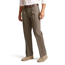 Load image into Gallery viewer, DOCKERS Men's Classic Fit Signature Khaki Lux Cotton Stretch Pants-Pleated (Regular and Big & Tall), Dark Pebble, 42W x 30L