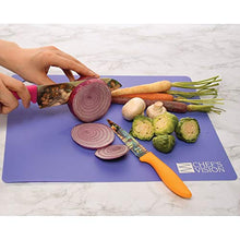 Load image into Gallery viewer, Slice Bright Flexible Cutting Mats are the Smarter, Faster and Easier Way to Prepare Your Food. Set of six Colorful Mats. From The Chef’s Vision Kitchen to Yours.