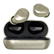 Load image into Gallery viewer, iLuv TB200 Gold True Wireless Earbuds Cordless in-Ear Bluetooth 5.0 with Hands-Free Call Microphone, IPX6 Waterproof Protection, High-Fidelity Sound; Includes Compact Charging Case & 4 Ear Tips